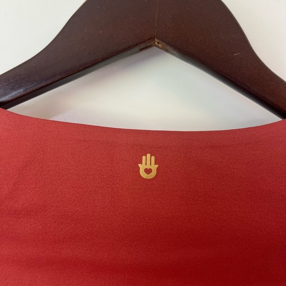 Spiritual Gangster Anthropology Long Sleeve Rust Crop Top XS/S Yoga Pilates NWT - Picture 4 of 6